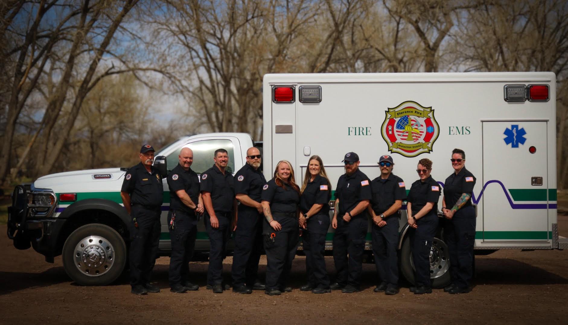 FFPD EMS Crew in front of ambulance